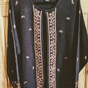 Classy cardigan sweater gold trim